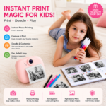 Instant Photo Printer Camera for Kids - Digital Camera with Instant Thermal Printing for Boys & Girls