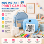 Instant Photo Printer Camera for Kids - Digital Camera with Instant Thermal Printing for Boys & Girls