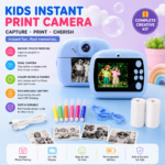 Instant Photo Printer Camera for Kids - Digital Camera with Instant Thermal Printing for Boys & Girls
