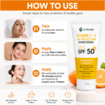 Vitamin C + E Super Bright Sunscreen SPF 50 PA+++ - Daily UV Protection | 60g × Pack of 3